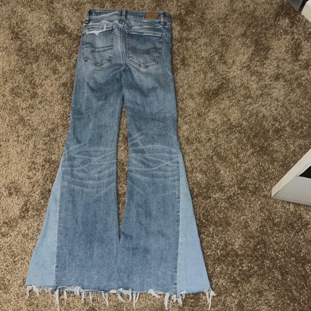 American eagle flare high rise jeans